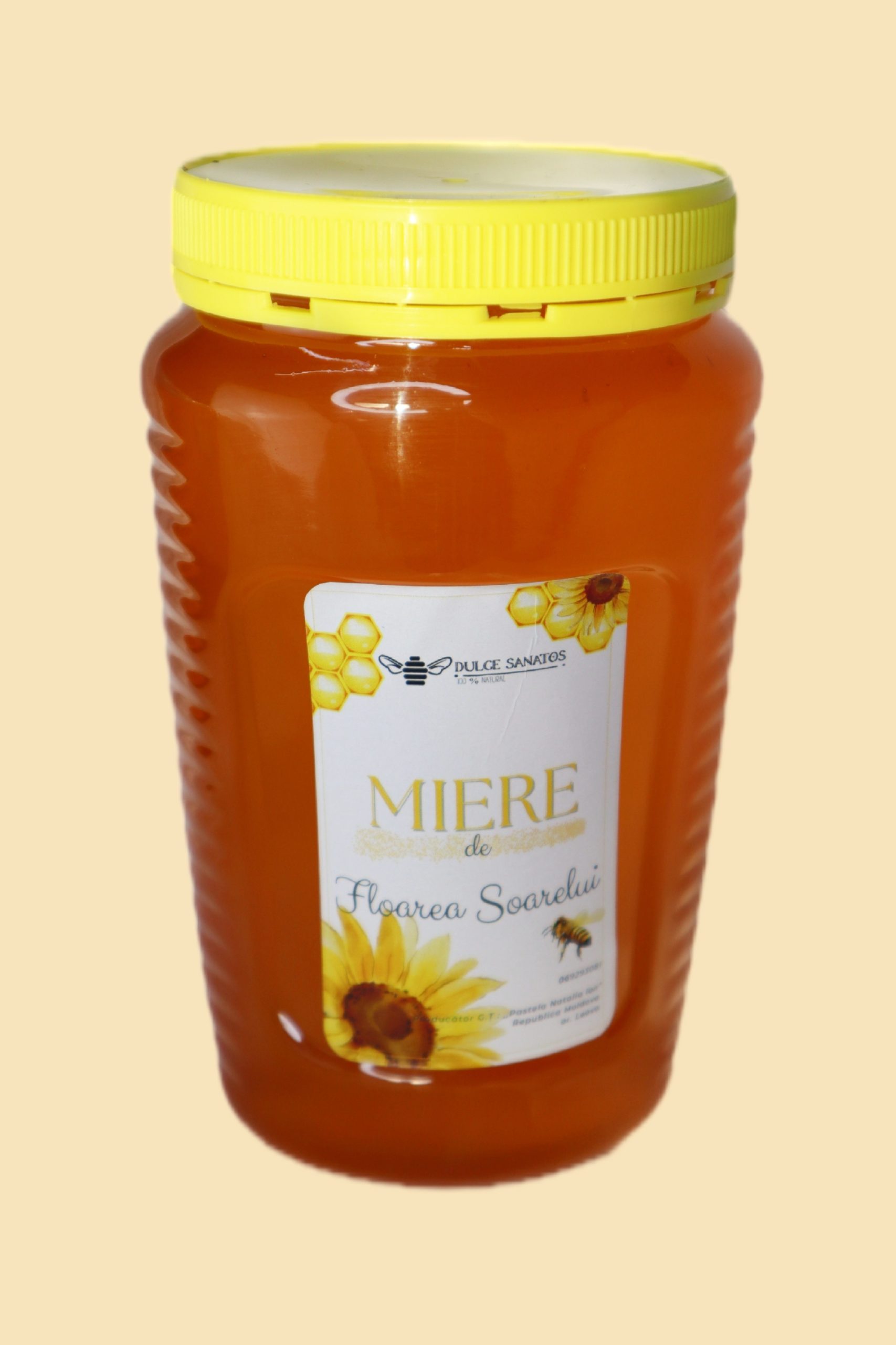 Miere Naturală Floarea-Soarelui 1 kg Plastic